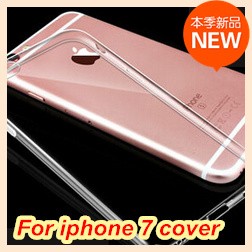2017 contraportada del nuevo producto de la caja transparente ultra delgada del teléfono celular TPU para el iphone 7 más 5,5 pulgadas