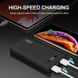INIU 10000mAh LED Display Power Bank 2.4A 2 USB Portable Charger Powerbank for Xiaomi Mi Phone External Battery Pack Poverbank