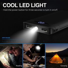 INIU 10000mAh LED Display Power Bank 2.4A 2 USB Portable Charger Powerbank for Xiaomi Mi Phone External Battery Pack Poverbank