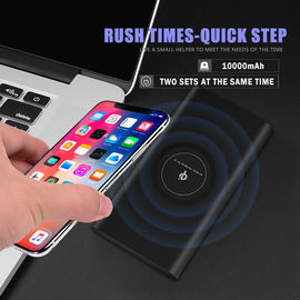 2018 newest universal portable Qi function 3 in 1 powerbank wireless charger