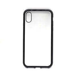 Custom Shockproof Phone Accessoires Glass Phone Shell Metal Magnetic Phone Case for iphone Case Magnetic Cover