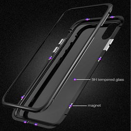 Custom Shockproof Phone Accessoires Glass Phone Shell Metal Magnetic Phone Case for iphone Case Magnetic Cover