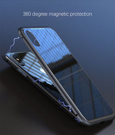 Custom Shockproof Phone Accessoires Glass Phone Shell Metal Magnetic Phone Case for iphone Case Magnetic Cover
