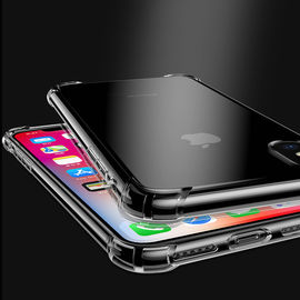 For iPhone 7/8 X XS Max XR case transparent, slim bumper raised corner back phone cover for iphone xr dustproof shockproof case