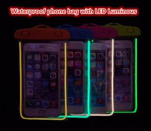 New For iphone 8 water proof led light phone case with multi color waterproof bag