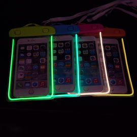 New design light up pvc bag waterproof mobile phone case for iphone 8