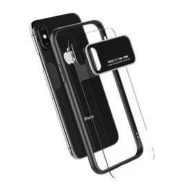 Caja clara a prueba de choques de lujo del teléfono para la caja de cristal moderada x del teléfono de Iphone transparente
